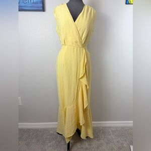 Asymmetrical Yellow Sleeveless Dress